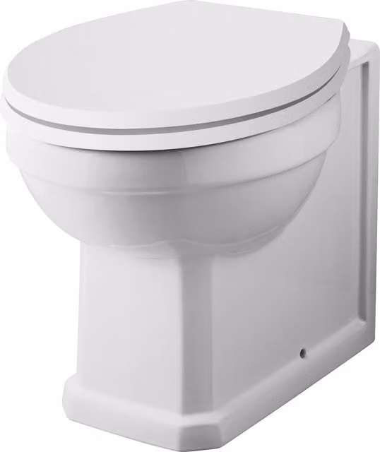 Balterley Traditional Back To Wall Toilet Pan, White Ceramic, Wall Mounted