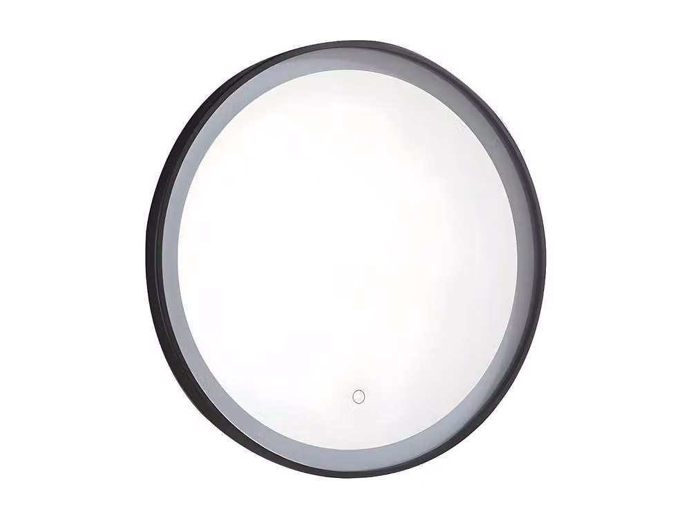 NUMEA Round Illuminated Black Bathroom Mirror with LEDs, Diameter: 60 cm – 2