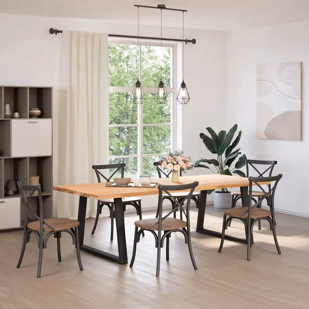 Berkfield Home Modern V-Shape Dining Table Legs, 2 Pieces, Black Steel – 3