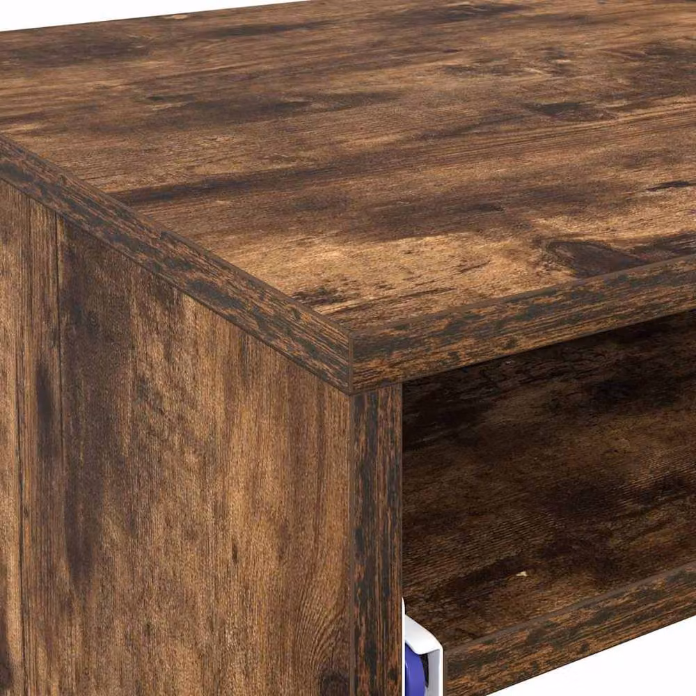 Berkfield Home Modern Computer Desk in Smoked Oak Brown, W/D/H: 100 x 50 x 76 cm – 6