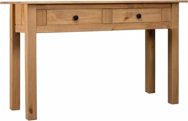 Berkfield Home Panama Range Solid Pine Wood Console Table in Brown, W/D/H: 110 x 40 x 72 cm