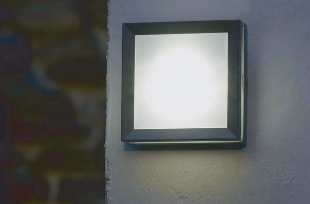 Loops Grey Outdoor IP54 LED Wall Light with GX53 9W Bulb – 3