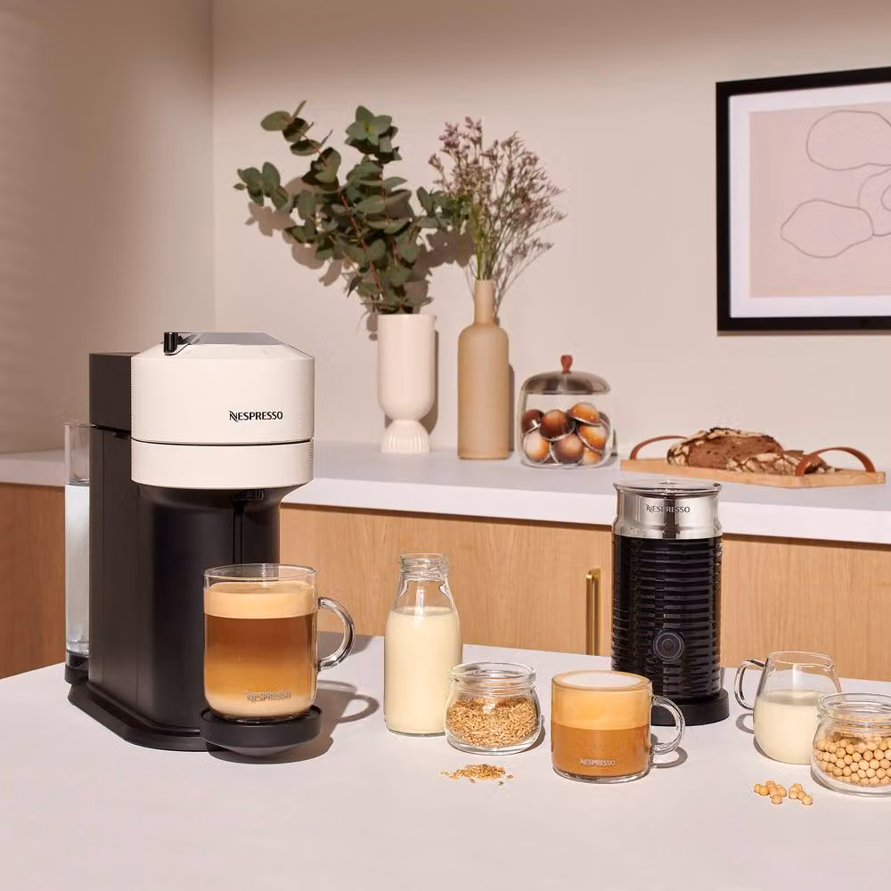 Nespresso Vertuo Next Coffee Machine with Aeroccino Milk Frother, White – 4