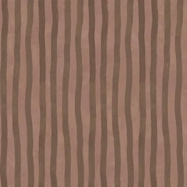 House of Hackney Artist's Stripe Wallpaper in Brown Abstract Striped Design