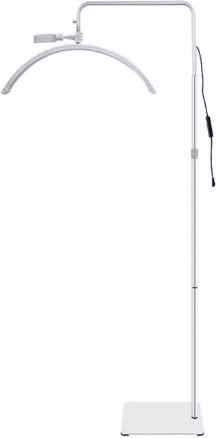 FLAVORA White Half Moon Floor Lamp, Dimmable and Height Adjustable, 36W – 1