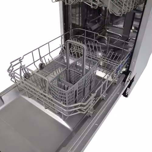 Willow WDW945I 45cm Fully Integrated Slimline Dishwasher in Silver with 9 Place Settings, Half Load Function and Delay Start – 3