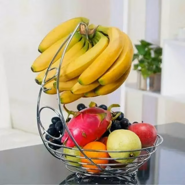 Marco Paul 2 in 1 Stainless Steel Fruit Bowl in Silver