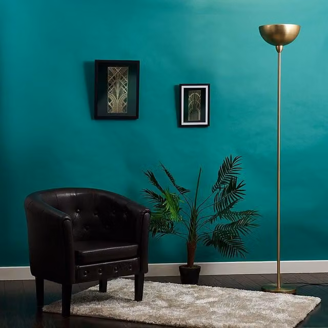 MiniSun Modern Gold Dome Uplighter Floor Lamp – 4