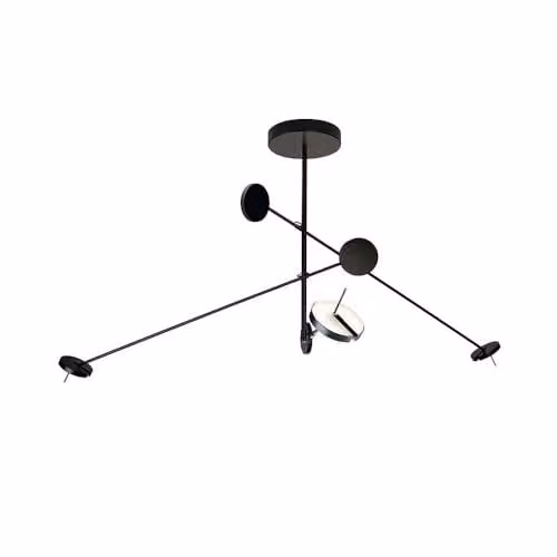 Netlighting Invisible LED Suspended Ceiling Pendant in Matt Black, 2295lm, 2700K, Dimmable