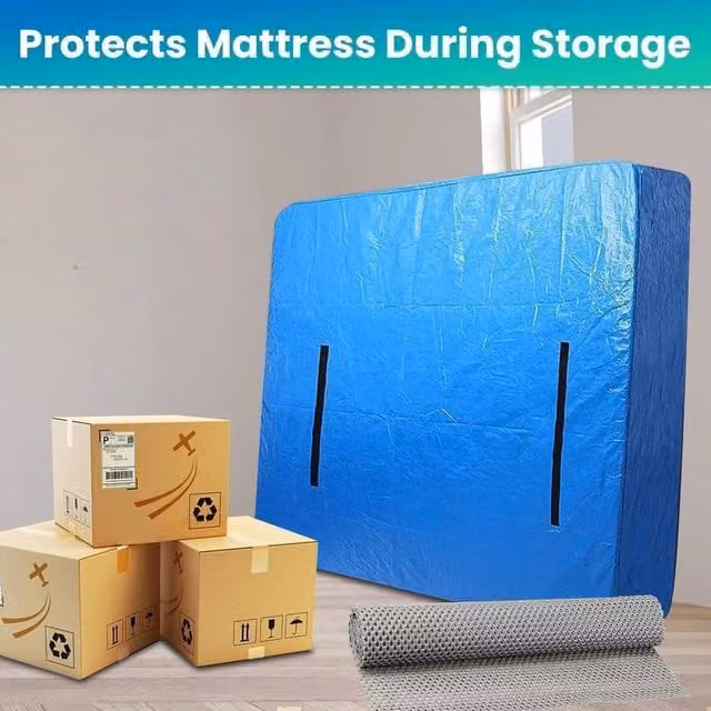 SPETLEK Heavy Duty Super King Mattress Moving Cover in Blue