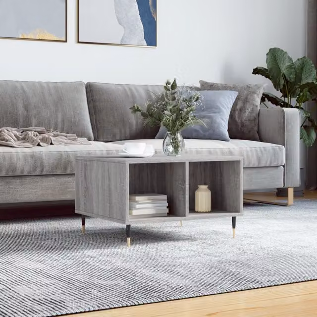Berkfield Home Grey Sonoma Coffee Table, W: 60 cm, D: 50 cm, H: 36.5 cm – 1