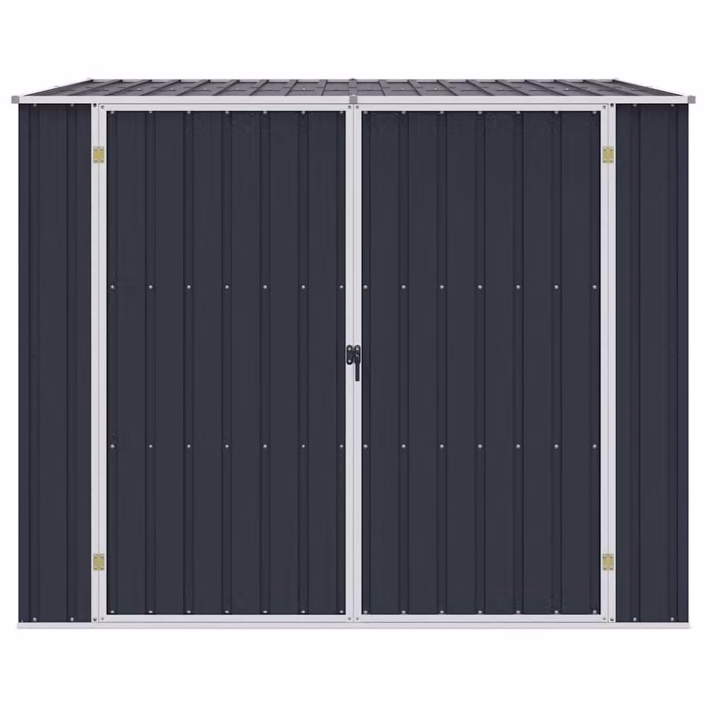 Berkfield Home Anthracite Galvanised Steel Garden Shed with Double Doors, W/D/H: 195 x 198 x 159 cm – 5
