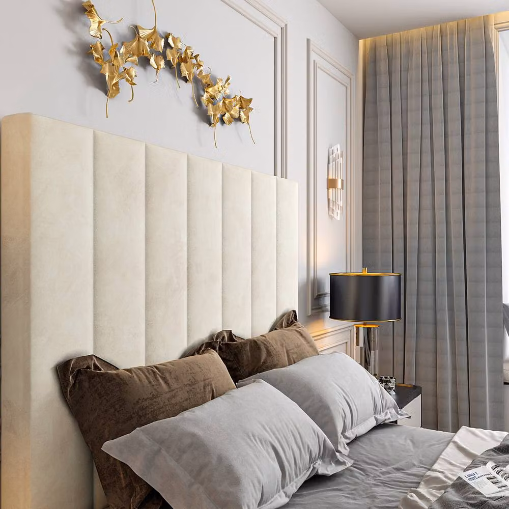 KDMD Ardingly Bespoke Upholstered Soft Velvet Bed Frame in Cream, Small Double – 3