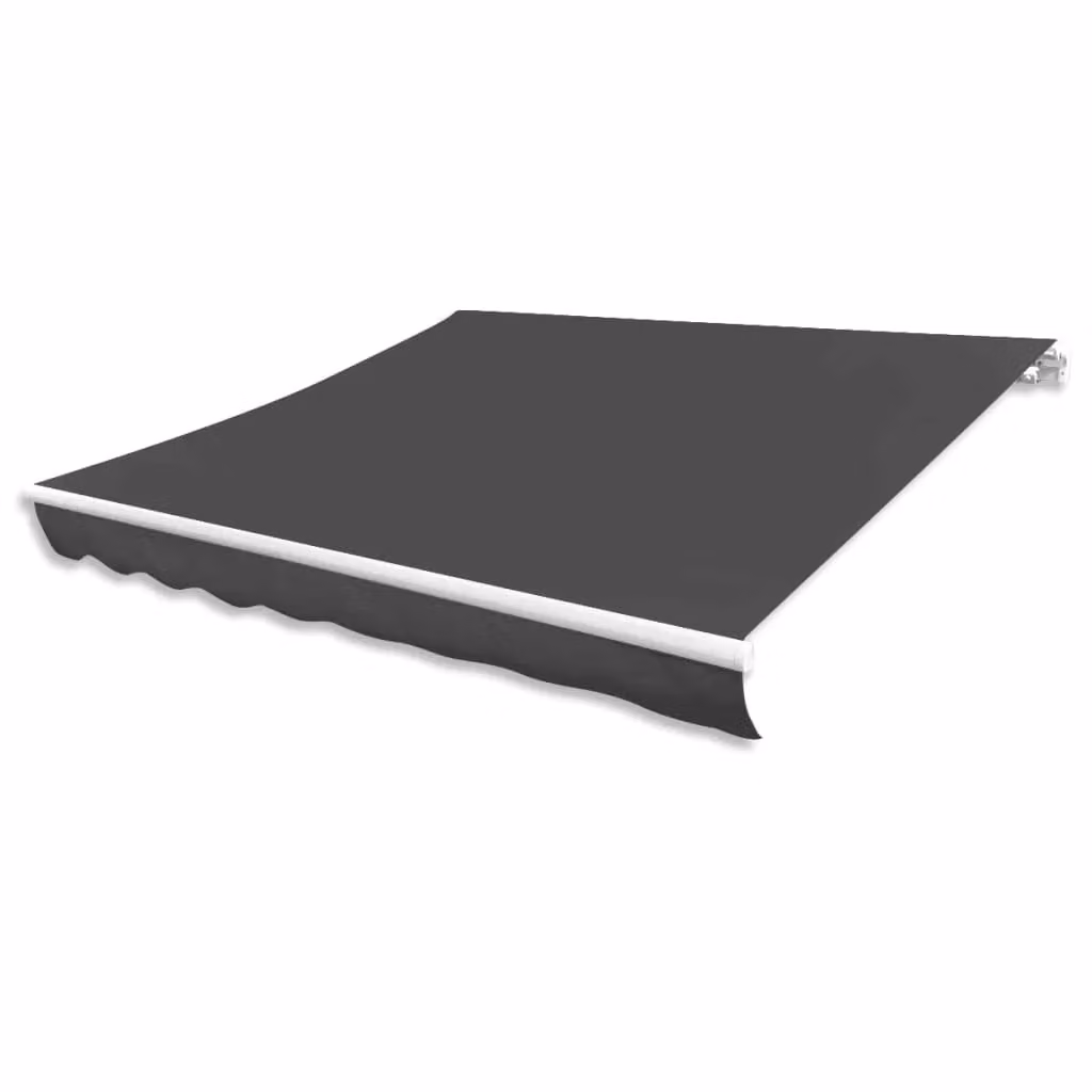 Berkfield Home Anthracite Black Polyester Awning Sunshade Canvas W: 400 cm, D: 300 cm – 2