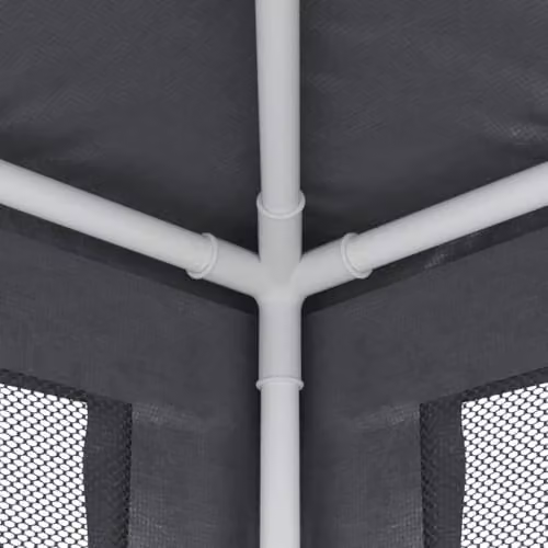 vidaXL Party Tent with 6 Mesh Sidewalls in Anthracite, W: 6 m, D: 3 m, H: 2.58 m – 3