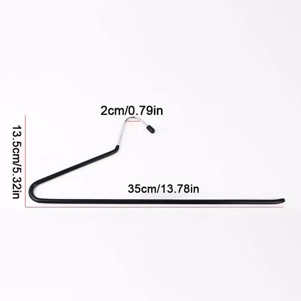 FLAVORA 20 Pack Heavy Duty Non Slip Metal Trouser Hangers in Black, Width: 50 cm – 4