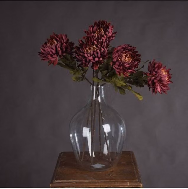 KDMD Autumn Spider Chrysanthemum Artificial Floral Decor in Pink and Purple
