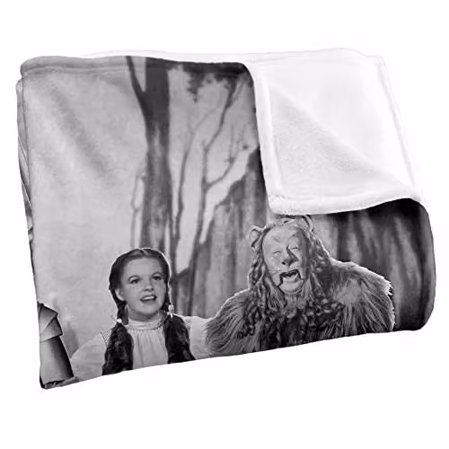 LOGOVISION The Wizard of Oz Officially Licensed Vintage Throw Blanket, White, W/D/H: 152 x 127 cm – 2