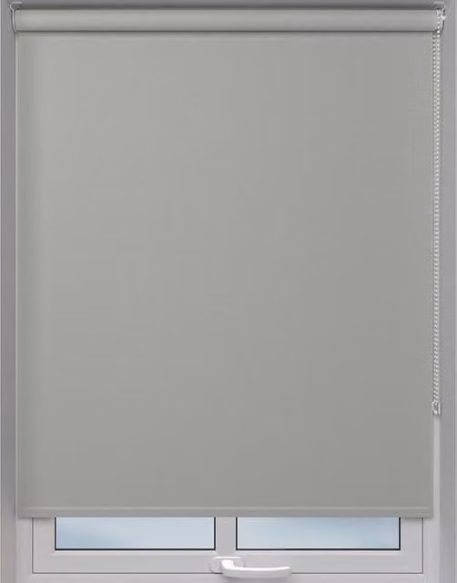Terrys Viera Made to Measure Roller Blind, Grey, Semi-Transparent, Plain