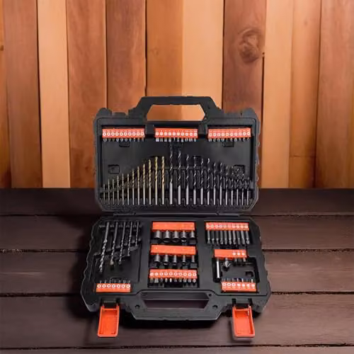 Black+Decker 109 Piece Mixed Drilling and Screwdriving Set in Black and Orange – 3