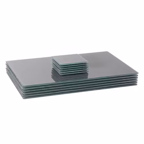 Harbour Housewares 12-Piece Grey Glass Placemats and Coasters Set, W: 40 cm, D: 30 cm