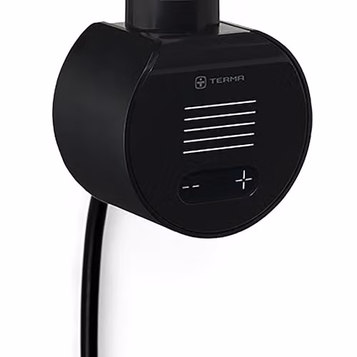Terma Rolo Room E Electric Radiator with Wifi and App Control, Heban Black, H: 200 cm, W: 59 cm, D: 5.9 cm, 1.5 kW – 6