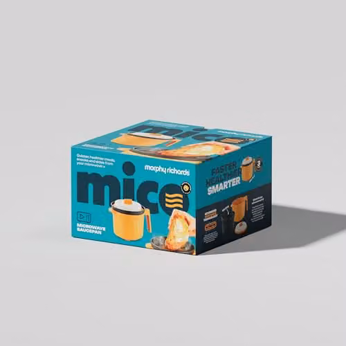 Morphy Richards Mico Microwave Saucepan with Lid, Orange, 1.2l – 6