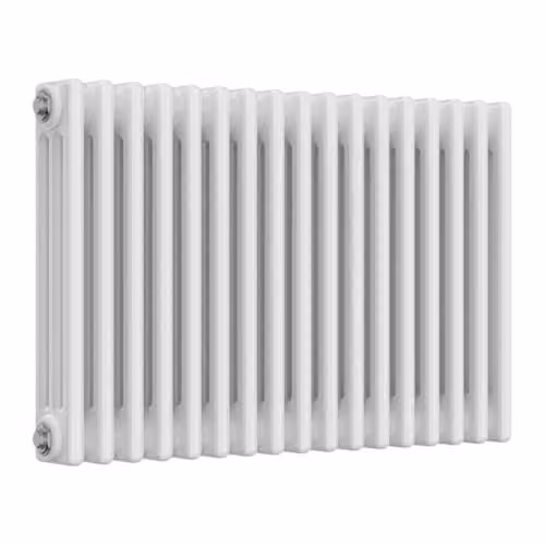 Bathroom Kingdom Reina Colona 3 Column White Steel Wall Hung Radiator H: 78.5 cm