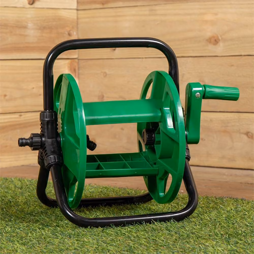 SPETLEK Portable Freestanding Garden Hose Reel Cart in Green and Black for up to 30m Hose – 2