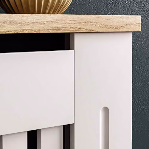 Vida Designs Arlington Radiator Cover White - H83 x W111 x D19 cm – 4