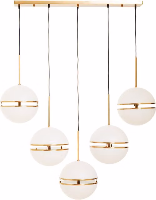 Orsina Five Ball Brass Pendant Light in Gold