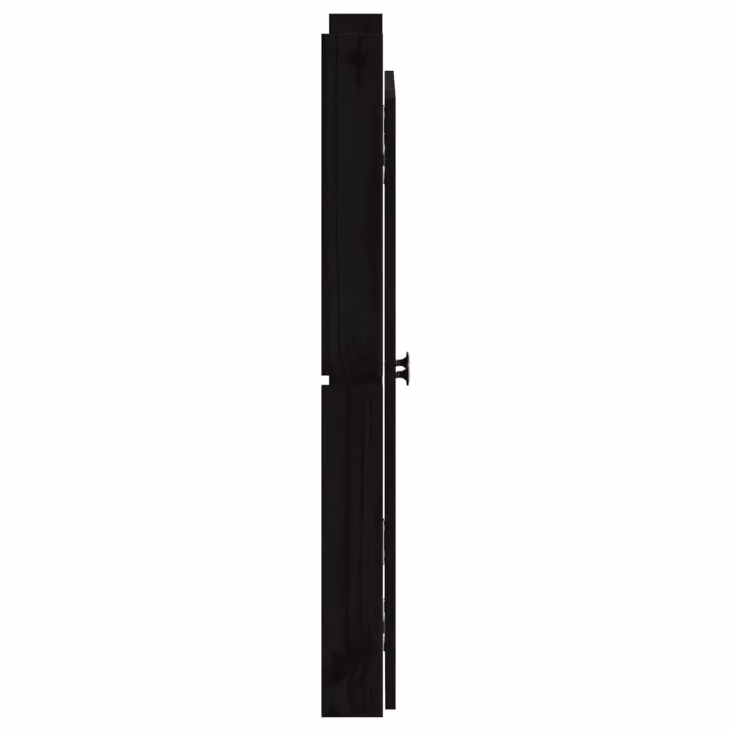 Berkfield Home Outdoor Kitchen Doors, 2 Piece Set in Black Solid Wood, W/D/H: 50 x 9 x 82 cm – 5