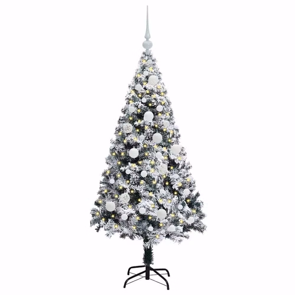 Berkfield Home Artificial Green Christmas Tree with 150 LEDs and Stand, Height: 120 cm – 3