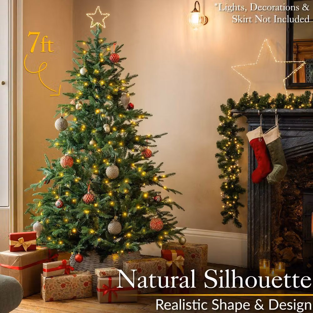 Christow Realistic Nordmann Fir Artificial Christmas Tree in Green, Height: 124 cm – 2
