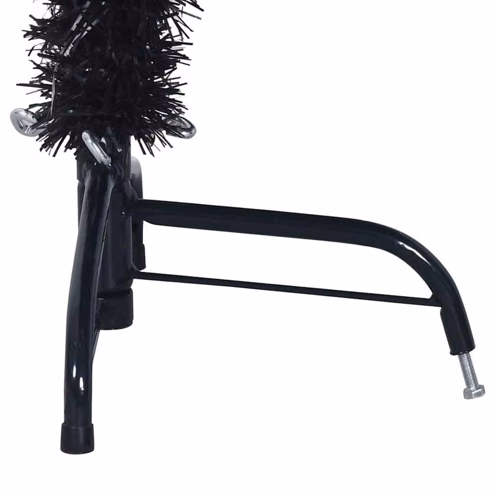 Berkfield Home Artificial Pre-lit Christmas Tree in Black, Height: 150 cm – 5
