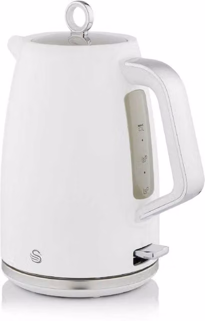 Swan Serenity 1.7L Plastic Kettle in Black and White
