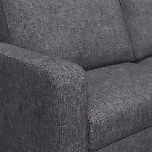 Furnishings For Less UK Turin Compact 2 Seater Sofa in Grey Fabric – 3