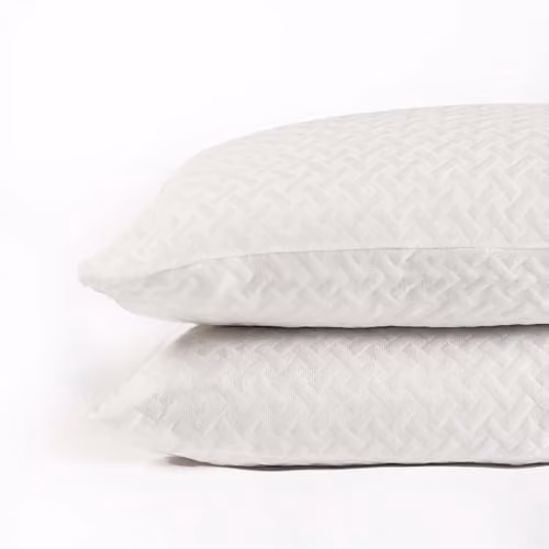 OHS 2 Pack Cooling and Breathable Zipped Pillow Protectors, White, W: 50 cm x L: 75 cm