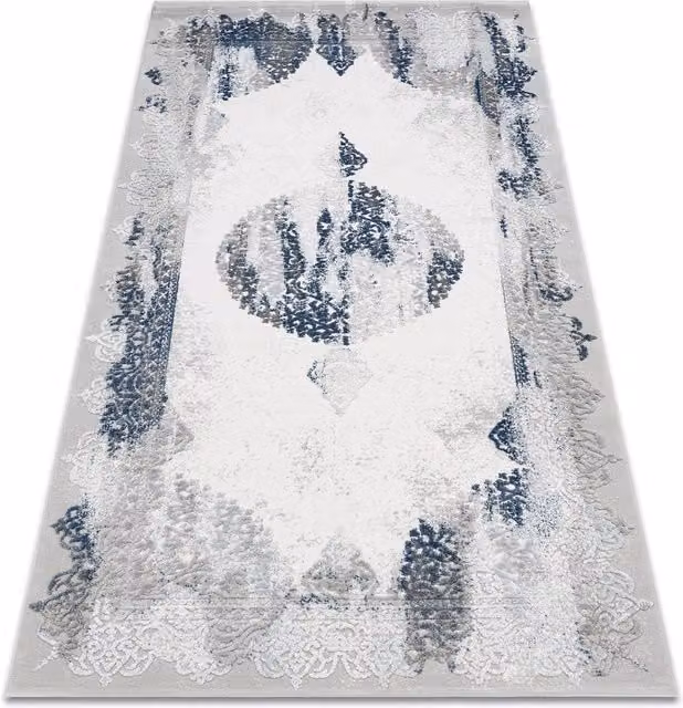 VALS Abstract Modern Blue Polyacrylic Rug, W: 100 cm, L: 200 cm
