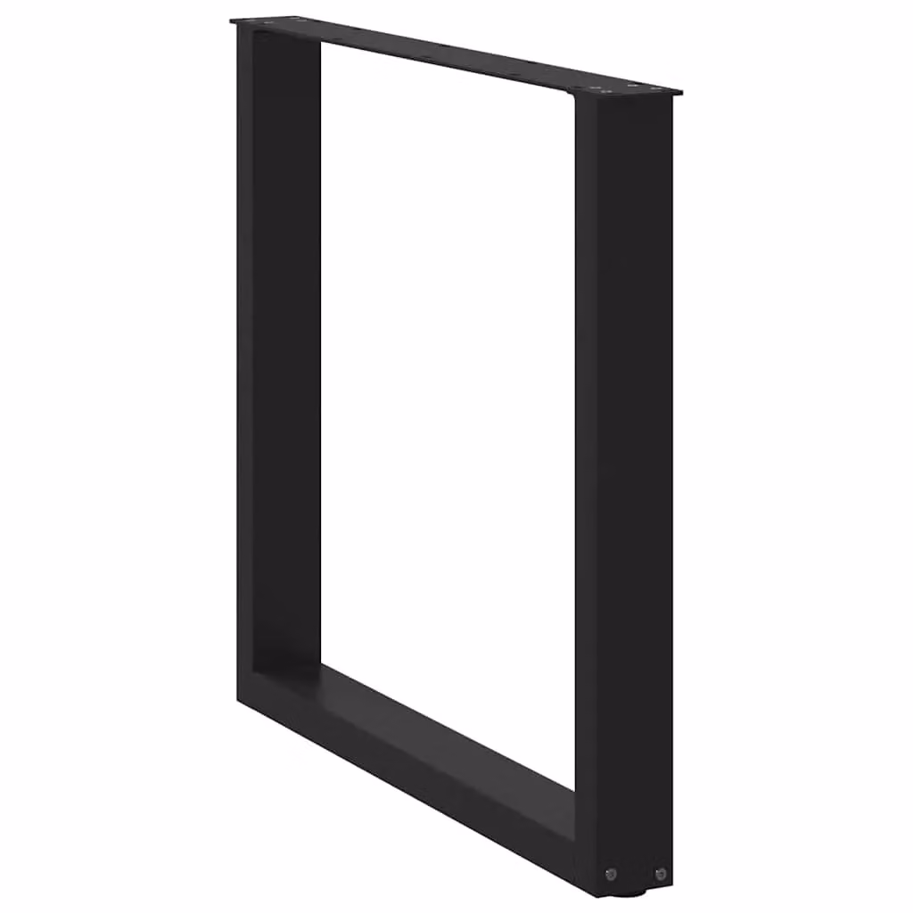 Berkfield Home U-Shaped Steel Coffee Table Legs, Black, H: 72.5 cm, W: 80 cm (Set of 2) – 3