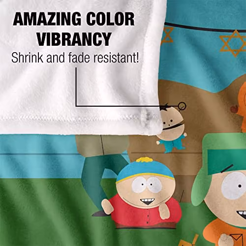 South Park Kyle Hanukkah Super Soft Silky Touch Fleece Throw Blanket, Multicolour, W: 91 cm, D: 147 cm – 3