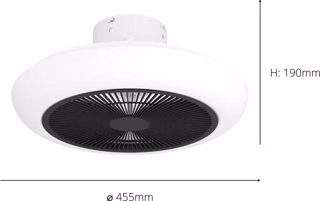 Eglo Sayulita LED Ceiling Fan Light in White with 3-Speed and Adjustable Colour Changing CCT