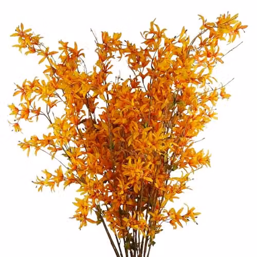 Leaf Design Autumn Lily Artificial Floral Arrangement in Orange and Yellow Textile
