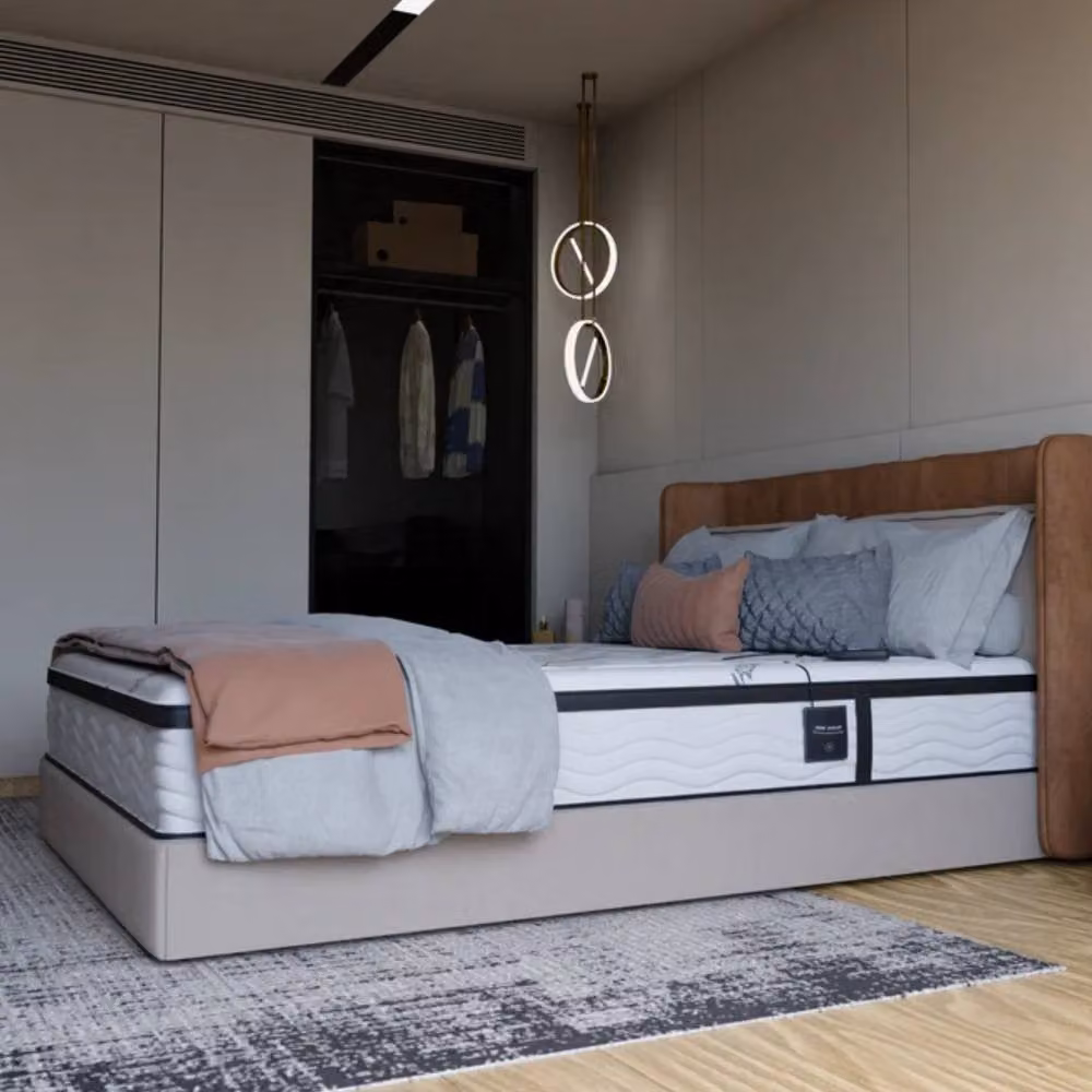 Stratus Interiors Prime Massage 3000 Hybrid Pocket Gel Mattress in White, W: 140 cm, D: 200 cm – 4