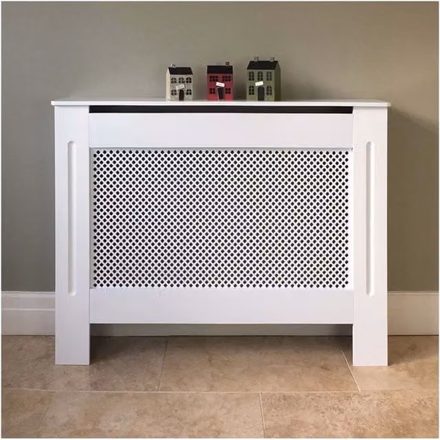 Jack Stonehouse White Painted Lattice Radiator Cover Small