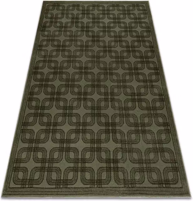RugsX Aura Geometric Minimalist Rug in Green, W: 160 cm, L: 220 cm