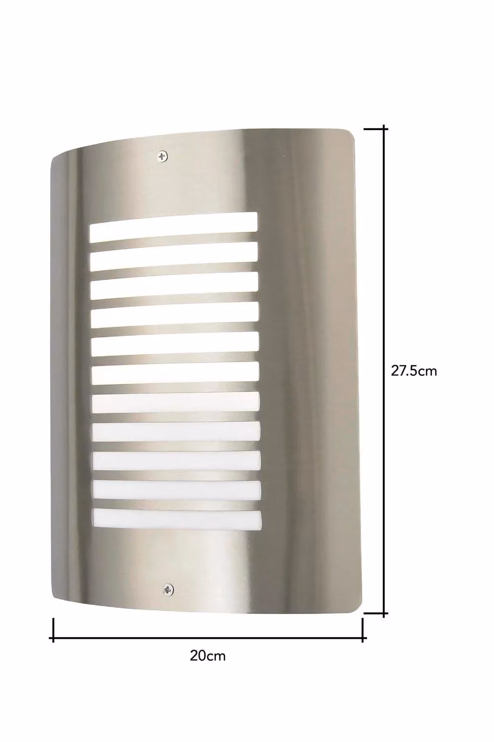 BHS Lighting Hale Modern Stainless Steel Outdoor Wall Lantern in Silver – 3