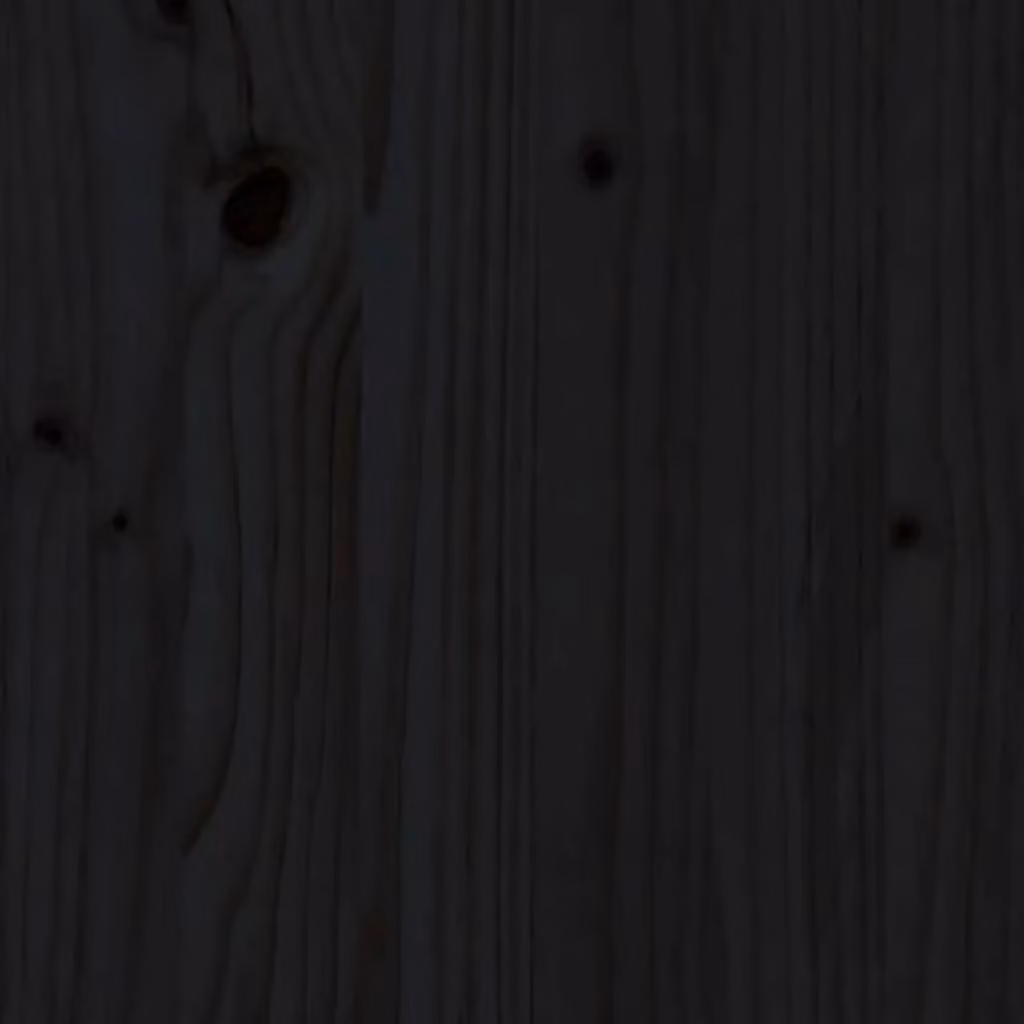 Berkfield Home Rustic Solid Pine Bed Headboard in Black, W: 205.5 cm, D: 4 cm, H: 100 cm – 3