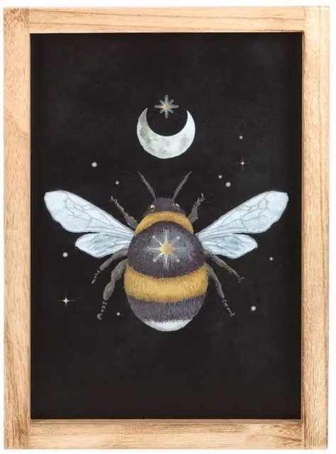 Something Different Bee Framed Art Print in Black and Multicolour, W: 35 cm, H: 25 cm