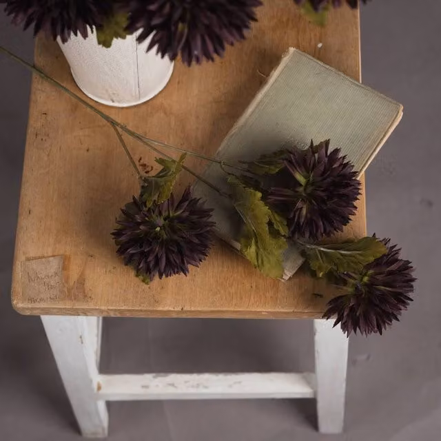 Hill Interiors Love Lace Chocolate Chrysanthemum Artificial Flower in Brown – 3